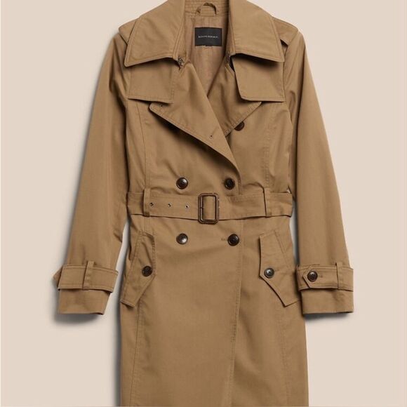 NWOT Banana Republic Essential Trench Coat in Tan - Picture 1 of 9